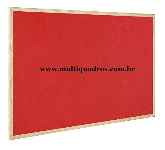 Quadro de Avisos de Feltro Vermelho