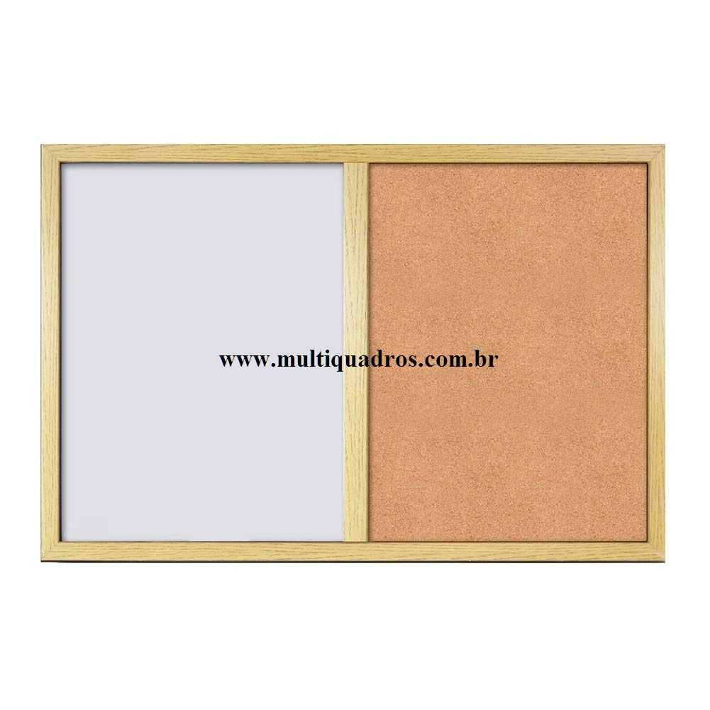 Quadro de Avisos Duplo de Cortiça e Quadro Branco 